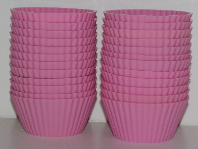 +MBA #2323- 0011  "Technique Set Of 24 Pink Silicone Standard Size Muffin/Cupcake Cups"