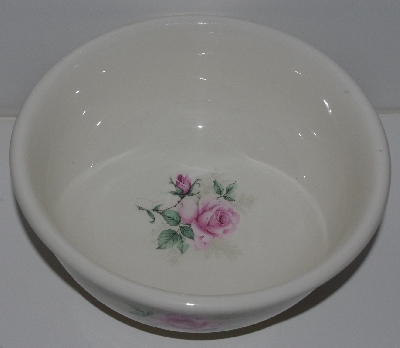 +MBA #2323-0115  "Ceramic Small  Pink Rose Mixing Bowl"