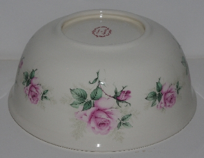 +MBA #2323-0115  "Ceramic Small  Pink Rose Mixing Bowl"