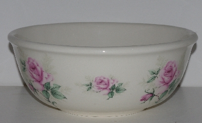 +MBA #2323-0121  "Mediun Pink Rose Ceramic Mixing Bowl"