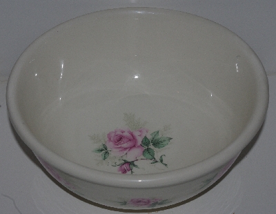 +MBA #2323-0121  "Mediun Pink Rose Ceramic Mixing Bowl"
