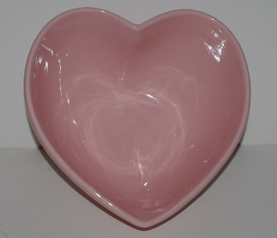 +MBA #2424-0132  "Large Light Pink Ceramic Heart Shaped Bowl"