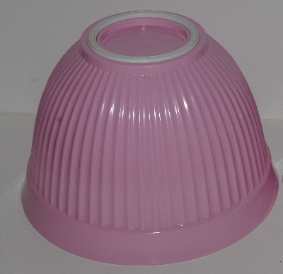 +MBA #2424-0106  "Large Pink & White Plastic Mixing Bowl"