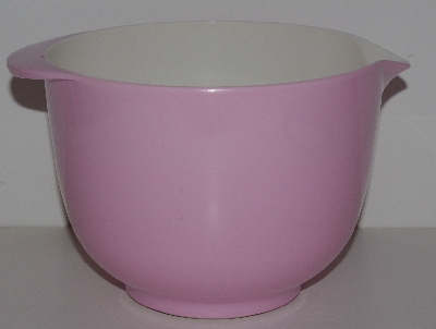 +MBA #2424-0054  "Pink & White Plastic Small Mixing Bowl"