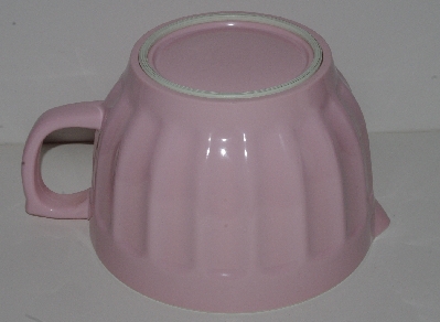 +MBA #2424-0147  "Large Pink & White Plastic Batter Bowl"