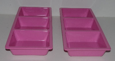 +MBA #2424-0136  "Set Of 2 Large Pink Condiment Dishes"