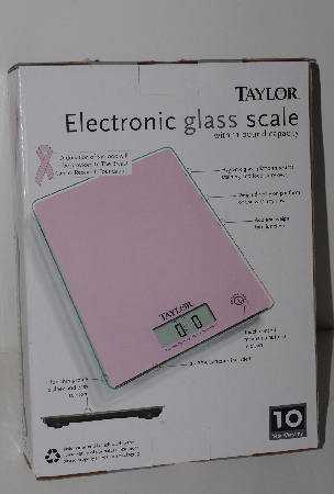 +MBA #2525-0113  "2008 Taylor Pink Electronic Glass Scale 11 LB Capacity"