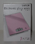 +MBA #2525-0113  "2008 Taylor Pink Electronic Glass Scale 11 LB Capacity"