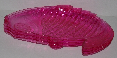 +MBA #2525-0005 Set Of (5) Bright Pink Serving Dishes"