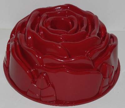 +MBA #2525' 0028  "Red Nordic Ware Rose 10 Cup Bundt Pan"