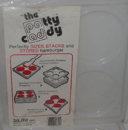 +MBA #2525-0050  "1990's Set Of 3 Patty Caddy Model H 600 Plastic Patty Makers"