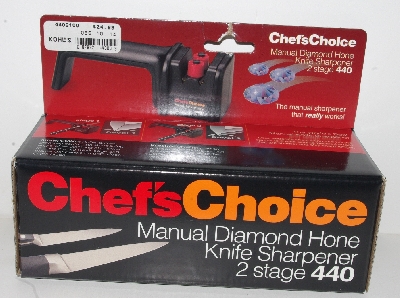 +MBA #2525-0090  "Chefs Choice Manual Diamond Hone Knife Sharpener 2 Stage 440"