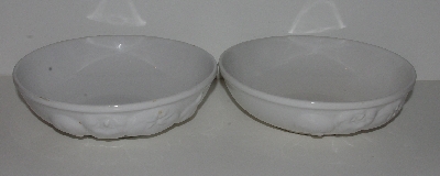 +MBA #2626-0163  "Century Set Of 2 White Ceramic Bowls"