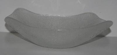+MBA #2525-0287  "IVV Fancy Clear Ice Glass Crosshatch Large Bowl"