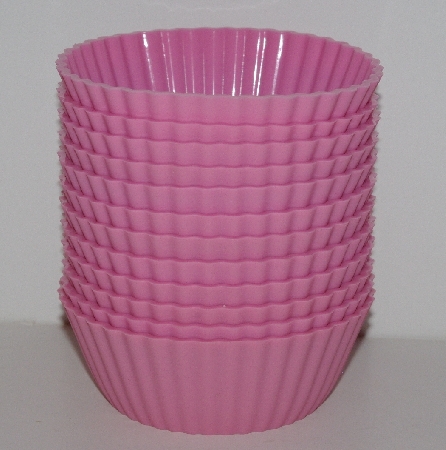 +MBA #2626-0159 "Technique Set Of 12 Pink Jumbo Silicone Muffin Cups"