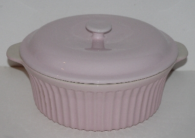 +MBA #2626-0192  "Typhoon Vintage Pink Large Ceramic Casserole Dish With Lid"