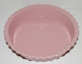 +MBA #2626-172  "Chantel Fancy Pink Ceramic Pie Dish"