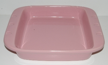 +MBA #2626-167  "2005 Chantel Pink Ceramic With Hearts Baking Dish"