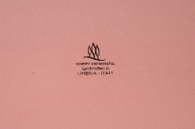 +MBA #2626-192  "Noemi Ceramiche Large Pink Ceramic Oval Platter"