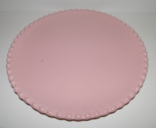 +MBA #2626-162  "I Godinger & Co Large Round Pink Ceramic Platter"