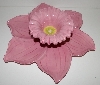 +MBA #2626-177  "Large Pink Ceramic Flower Chip & Dip Serving Dish"