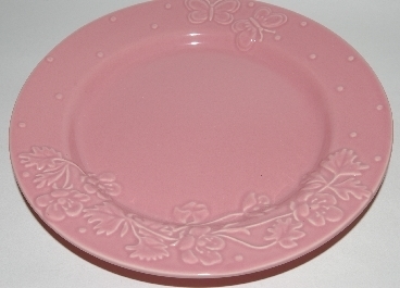 +MBA #2626-216  "2003 Set Of 4 Pink Ceramic Desert Plates"