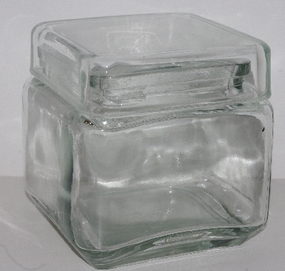 +MBA #2626-365  " Set Of (2) Clear Glass Trinket Jar"