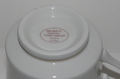 +MBA #2727-743  "1990's Set Of 6 Majesty Collection Taupe Fantasy #8394 Calla Lily Tea Cups"