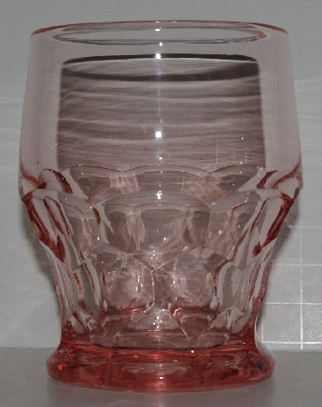 +MBA #2727-749   "Set Of 6 Fancy Pink Glass Tumblers"