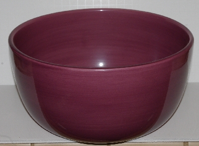 +MBA #2727-0416    " Large Hausenware Dark Pink Ceramic Serving Bowl"