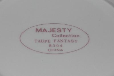 +MBA #2727-0426   "Majesty Collection Taupe Fantasy #8394 Large Round Serving Bowl"