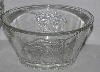 +MBA #2727-460  "1990's Set Of 5 American Bouquet  Clear Crystal Rose Embossed Desert Bowls"