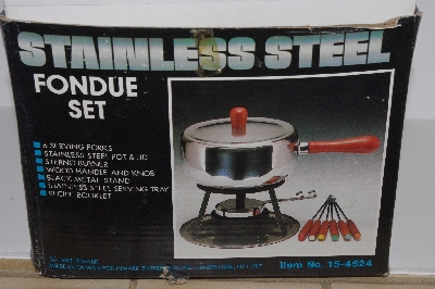 +MBA #2727-563   "1983 Himark  12 Piece Stainless Steel Fondue Set"