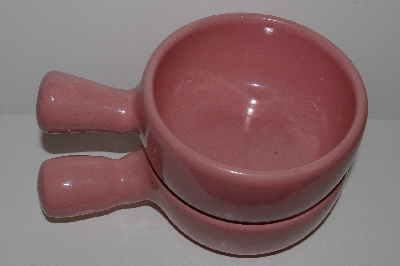 +MBA #2727-320   " Vintage Set Of (2) Crockware Pink Serving Bowls"