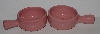 +MBA #2727-320   " Vintage Set Of (2) Crockware Pink Serving Bowls"