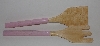 +MBA #2727-672   "Wooden Pink Handled Salad Tossers"