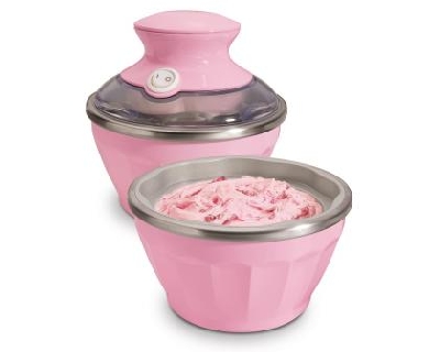 +MBA #2828-433  "Bubble Gum Pink Hamilton Beach Half Pink Soft Serve Ice Cream Maker"