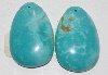 +MBA #2727-0142  "Set Of 2 Blue Turquoise Earring Stones"