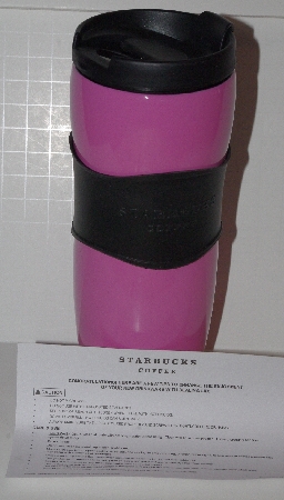 +MBA #2828-203   "Starbucks 2008 Pink & Black Travel Mug"
