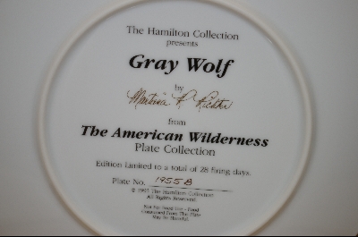 +MBA #8-162  "1995 "Grey Wolf" By Artist M. Richter