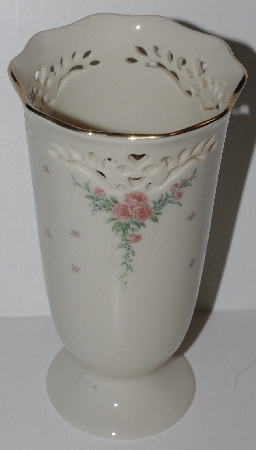 +MBA #2828-152   "Lenox Ivory Pink Rose Vase"