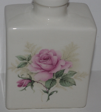 +MBA #2828-213  "Ceramic Pink Clairemont Rose Hand Soap Dispenser"