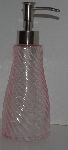 +MBA #2828-0004  "Fancy Pink Glass Soap Dispenser"