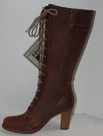 +MBA #2929-0075   "2006 Frye Villager Lace Up Dark Brown Boots"
