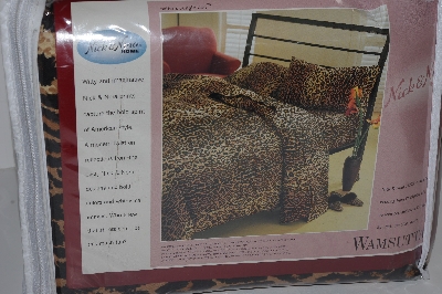 +MBA #2929-0188  "1999 Nick & Nora Home Wamsutta King Size Jungle Jim Flannel Sheet Set"