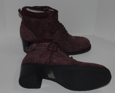 +MBA #2929-207   "Valley Lane Brown Suede Lace Up Ankle Boots"