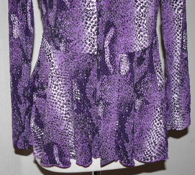 +MBA #2929-306   "Citiknits Purple Reptile Print Cardigan & Tank Set"