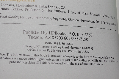 +MBA #2929-355  "1982 HP Books Vegetables How To Select,Grow & Enjoy By Derek Fell"