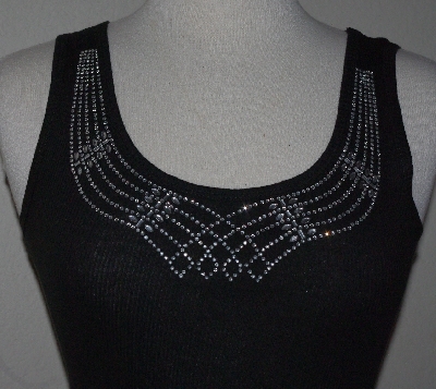 +MBA #2929-323  "Black Luba Couture Embellished Tank Top"