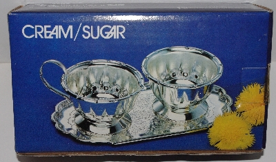 +MBA #3030-0442   "1983  Silver Plate Cream & Sugar Set"